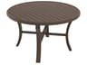 Banchetto Slat Aluminum Round Outdoor Patio Dining Table with Umbrella Hole