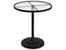 Acrylic Cast Aluminum Round KD Pedestal Patio Bar Table with Umbrella Hole