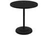 Boulevard Aluminum Round KD Pedestal Outdoor Bar Table with Umbrella Hole