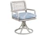 Seabrook Aluminum Wicker Swivel Rocker Dining Arm Chair