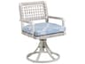 Seabrook Aluminum Wicker Swivel Rocker Dining Arm Chair
