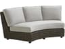 Cypress Wicker Point Ocean Terrace Curved Sectional Armless Sofa