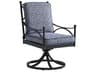 Pavlova Aluminum Swivel Rocker Dining Arm Chair