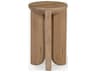 Hemi Round Wood Natural End Table