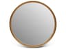 Samar Round Wall Mirror Antique Brass