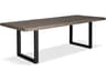 Brooks U Base Dining Table 79-Inch Sandblasted Grey