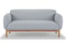 Metro Tulum Light Gray Honey Oak Upholstered Sofa
