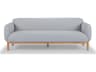 Metro Tulum Light Gray Honey Oak Upholstered Sofa