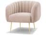 Metro Channeled Accent Chair in Rosa Pink Velvet