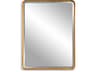 Crofton Light Antiqued Gold Leaf Rectangular Wall Mirror