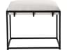 Paradox Crisp White Upholstered Accent Bench
