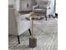 Laurier Round Mirror Brushed Brass End Table