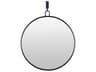 Stopwatch Round Accent Mirror 30 Inch Black
