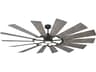 Prairie 72 Inch LED Ceiling Fan Aged Pewter