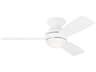 Ikon 44 Inch Hugger LED Ceiling Fan in Matte White