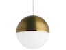 Akova 1-Light Aged Brass Bright Globe Mini Pendant