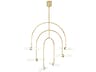 Calumn 6 Light Chandelier in Natural Brass
