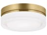 Cirque Small Flush Mount Ceiling Light in Natural Brass