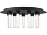 Kola 9-Light Nightshade Black Cylinder Flush Mount