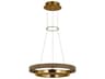 Grace 24-Inch LED Chandelier Natural Brass and Oak