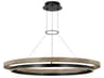 Grace 48 Inch LED Chandelier in Matte Black and Weathered Oak