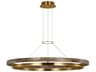 Grace 48 Inch LED Chandelier in Natural Brass and Weathered Oak