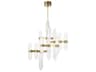 Langston Chandelier in Plated Brass A Statement Crystal Fixture