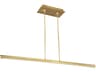 Stagger Linear Suspension 48-Inch Natural Brass