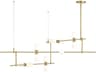 ModernRail Chandelier in Aged Brass