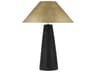Karam Natural Brass Black Table Lamp