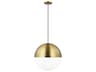Akova 1-Light Aged Brass Bright LED Globe Pendant