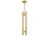 Ebell 2-Light Natural Brass Cylinder Mini Pendant
