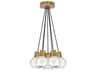 Mina 7-Light Natural Brass Globe Pendant