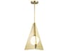Orbel Natural Brass Geometric Pendant