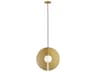 Orbel Round Pendant Light Aged Brass