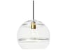 Sedona Large Pendant Light Clear Glass Globe