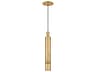 Sottile 1-Light Natural Brass Cylinder Mini Pendant