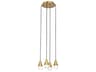 Cupola 4-Light Natural Brass Mini Pendant