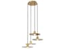 Eaves 4-Light Natural Brass Pendant