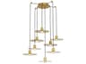 Eaves 8-Light Natural Brass Pendant