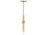 Guyed 1-Light Natural Brass Linear Mini Pendant