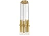 Guyed 8-Light Natural Brass Mini Pendant
