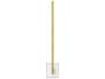 Klee 1-Light Natural Brass White Marble Wall Sconce
