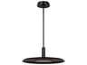 Saucer 1-Light Dark Bronze Round Pendant