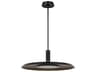 Saucer 1-Light Dark Bronze darkened Brass Round Pendant
