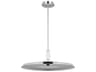 Saucer 1-Light Polished Nickel Round Pendant