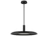 Saucer 1-Light Dark Bronze Round Pendant