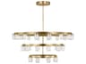 Esfera 36-Light Natural Brass Tiered Chandelier