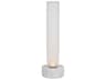 Volver White Marble Clear Etched Glass Table Lamp