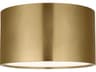 Dola 1-Light Brass Round Flush Mount